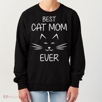 Cat Lover Mom Funny Best Cat Mom Ever Cute Gift Women's Sweatshirt thumb 0