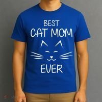 Cat Lover Mom Funny Best Cat Mom Ever Cute Gift T-Shirt thumb 3
