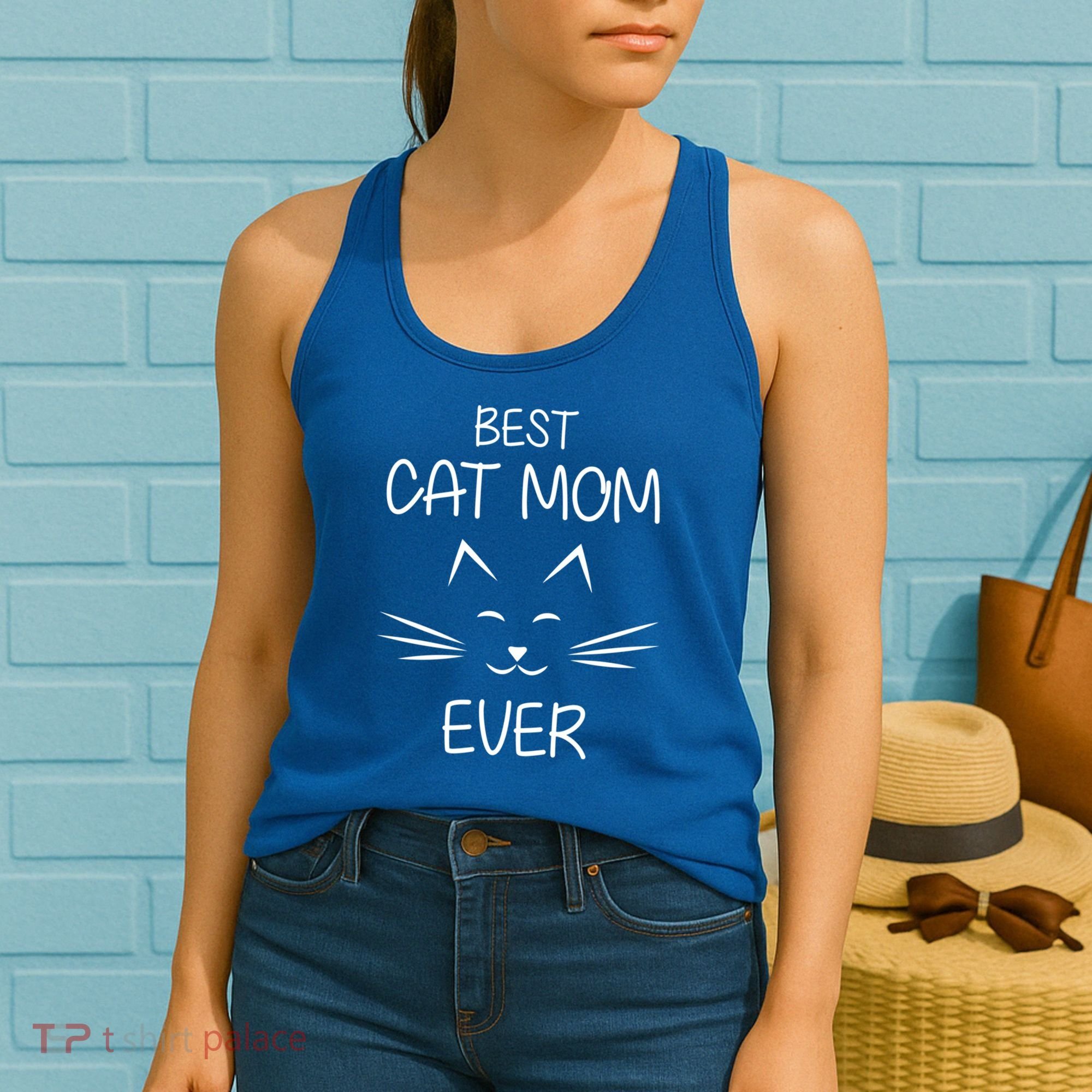 Cat Lover Mom Funny Best Cat Mom Ever Cute Gift Women's Tank Top
