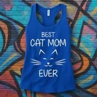 Cat Lover Mom Funny Best Cat Mom Ever Cute Gift Women's Tank Top thumb 3