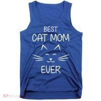 Cat Lover Mom Funny Best Cat Mom Ever Cute Gift Tank Top thumb 0