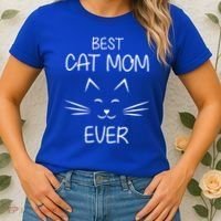 Cat Lover Mom Funny Best Cat Mom Ever Cute Gift Women's T-Shirt thumb 2