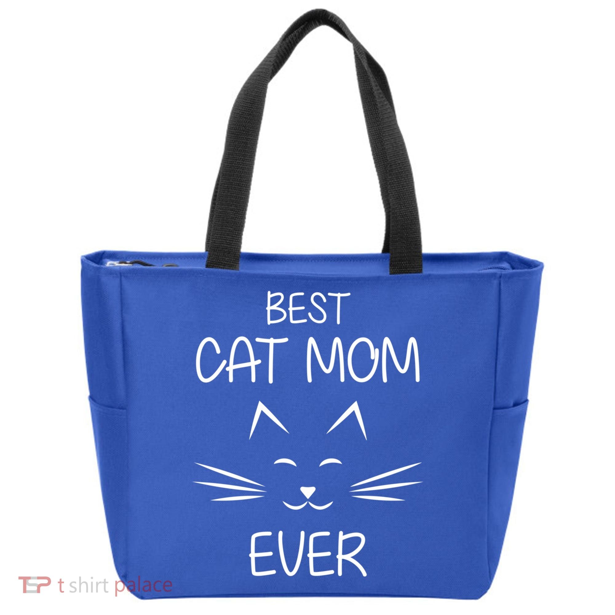 Cat Lover Mom Funny Best Cat Mom Ever Cute Gift Tote Bag