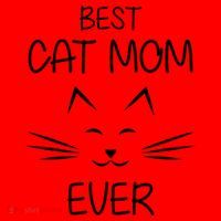 Cat Lover Mom Funny Best Cat Mom Ever Cute Gift Santa Hat thumb 1