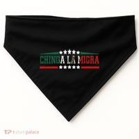 Chinga La Migra Mexico Flag Bandera Ice Immigration Policy USA-Made Doggie Bandana thumb 0
