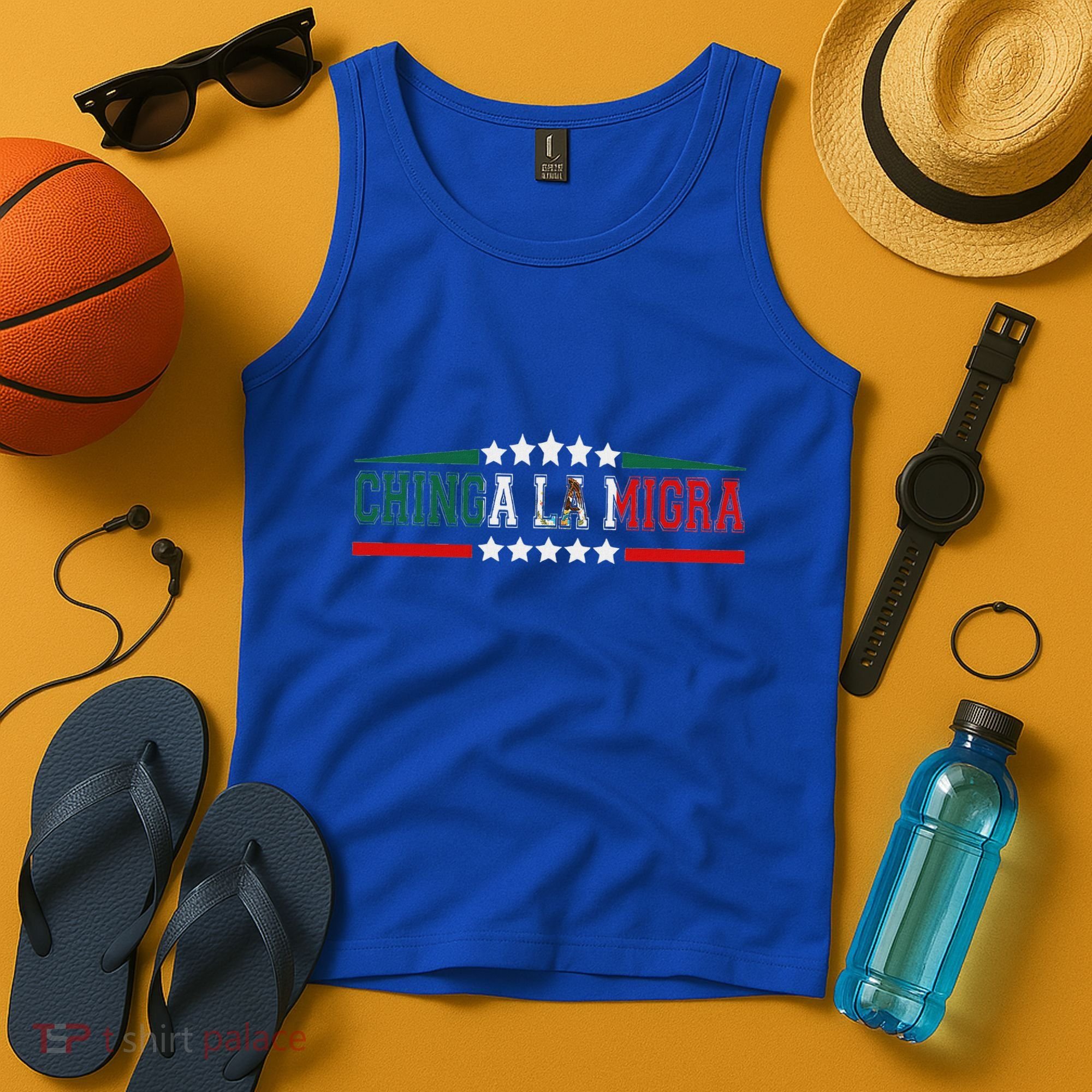 Chinga La Migra Mexico Flag Bandera Ice Immigration Policy Tank Top
