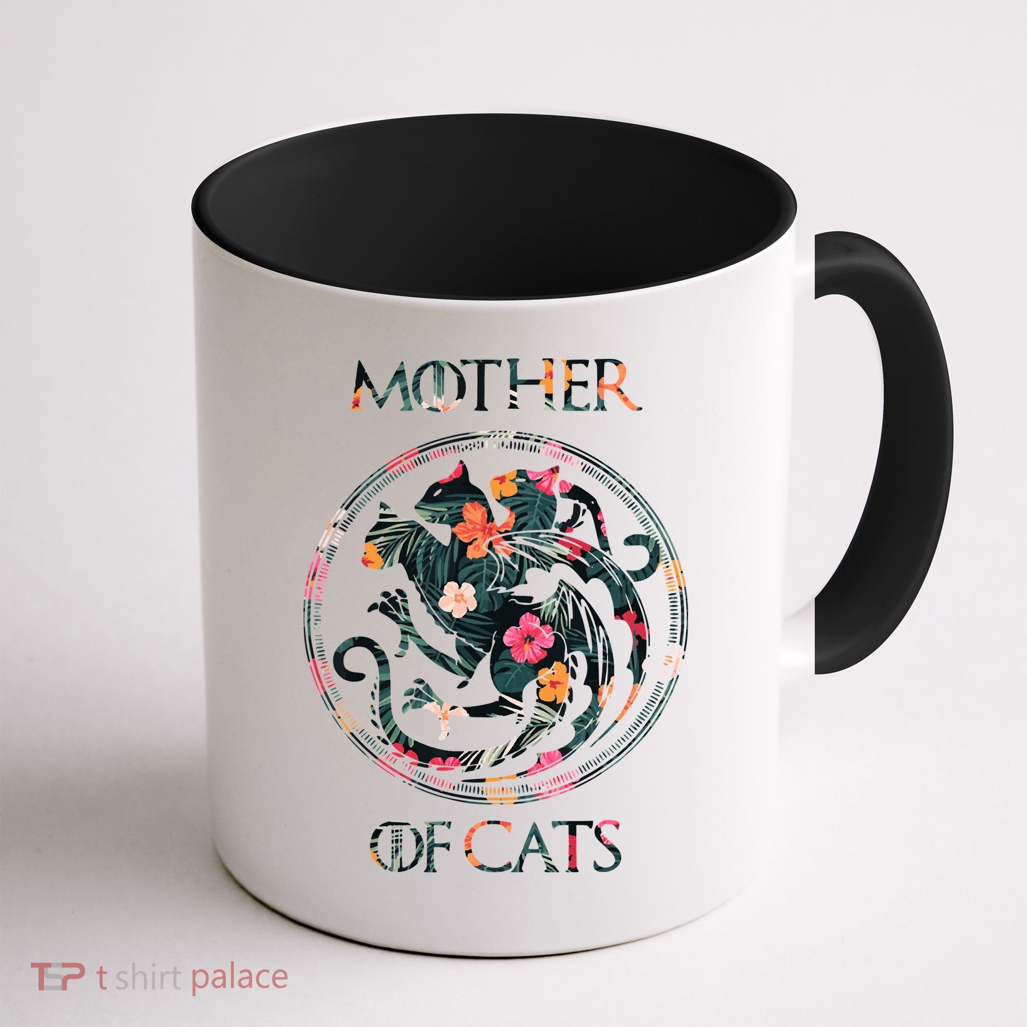 Cat Lovers Mother Of Cats Mix Flower Coffee Mug