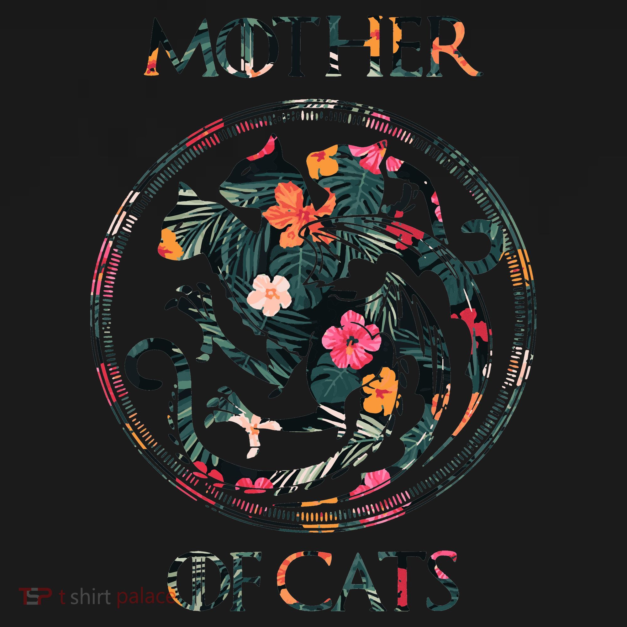 Cat Lovers Mother Of Cats Mix Flower Women's Hoodie