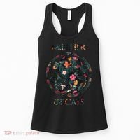 Cat Lovers Mother Of Cats Mix Flower Women's Tank Top thumb 0
