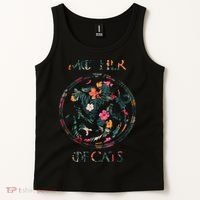 Cat Lovers Mother Of Cats Mix Flower Tank Top thumb 2