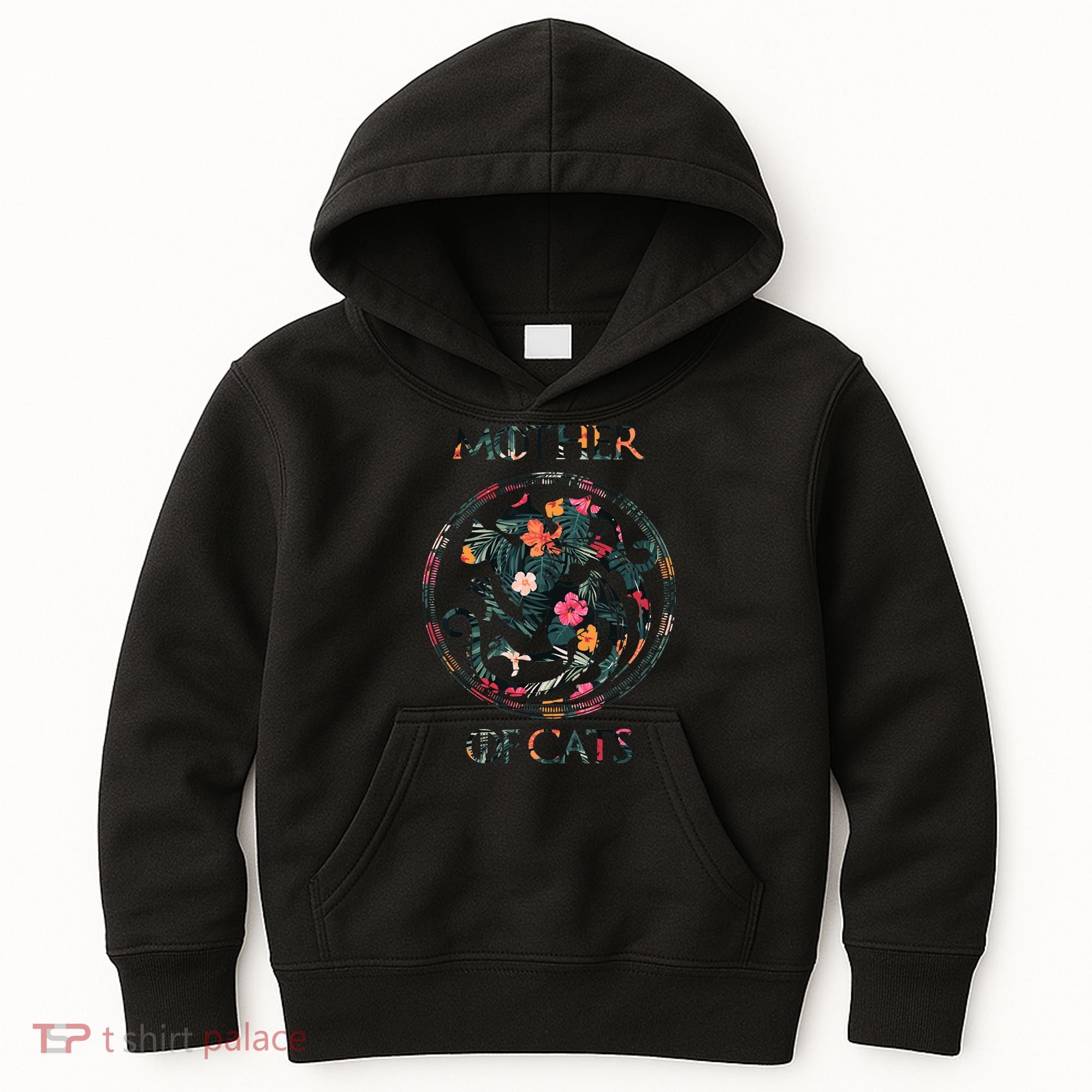 Cat Lovers Mother Of Cats Mix Flower Kids Hoodie