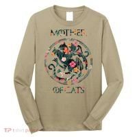 Cat Lovers Mother Of Cats Mix Flower Long Sleeve Shirt thumb 0