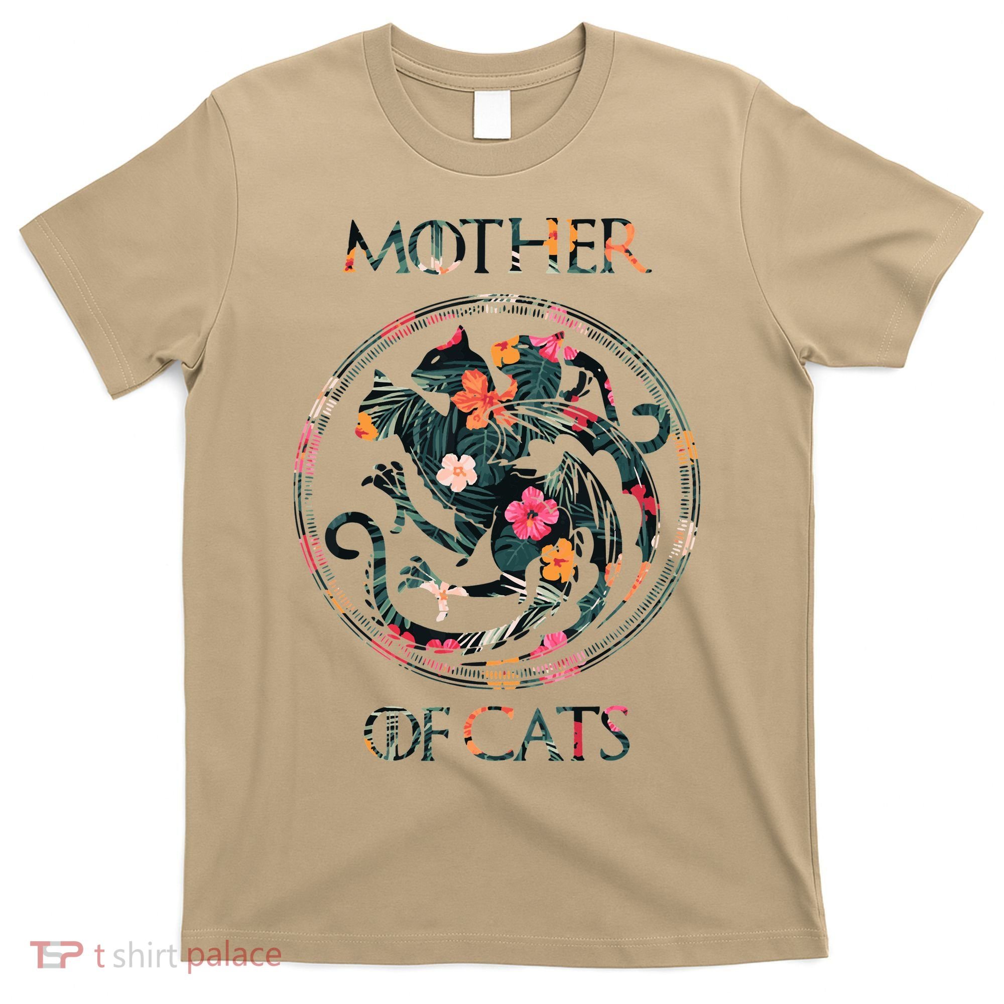 Cat Lovers Mother Of Cats Mix Flower T-Shirt
