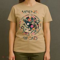 Cat Lovers Mother Of Cats Mix Flower T-Shirt thumb 4