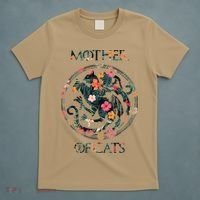 Cat Lovers Mother Of Cats Mix Flower T-Shirt thumb 5