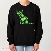 Cat Lover Marijuana Weed Smoker Funny Leaf Cannabis Women's Sweatshirt thumb 0