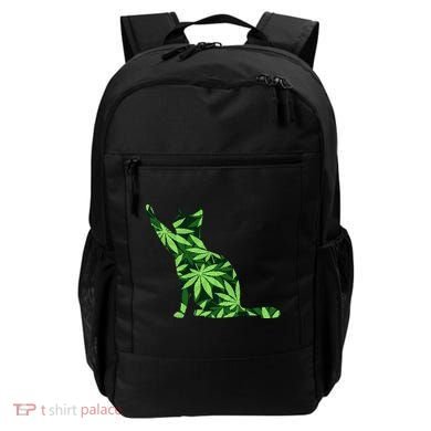 Cat Lover Marijuana Weed Smoker Funny Leaf Cannabis Backpack