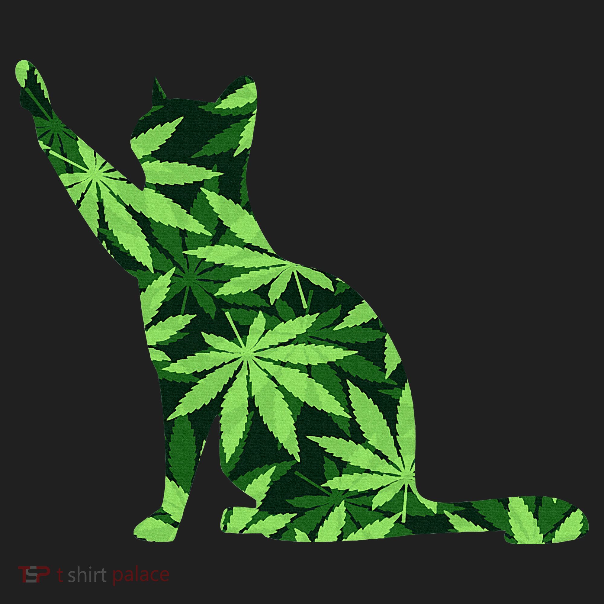 Cat Lover Marijuana Weed Smoker Funny Leaf Cannabis Hat