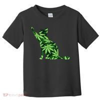 Cat Lover Marijuana Weed Smoker Funny Leaf Cannabis Toddler T-Shirt thumb 0