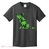 Cat Lover Marijuana Weed Smoker Funny Leaf Cannabis Kids T-Shirt thumb 0