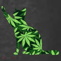 Cat Lover Marijuana Weed Smoker Funny Leaf Cannabis Kids T-Shirt thumb 4