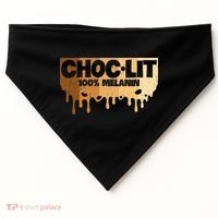 Choc Lit Melanin Queen African Afro Pride Black Historty USA-Made Doggie Bandana thumb 0