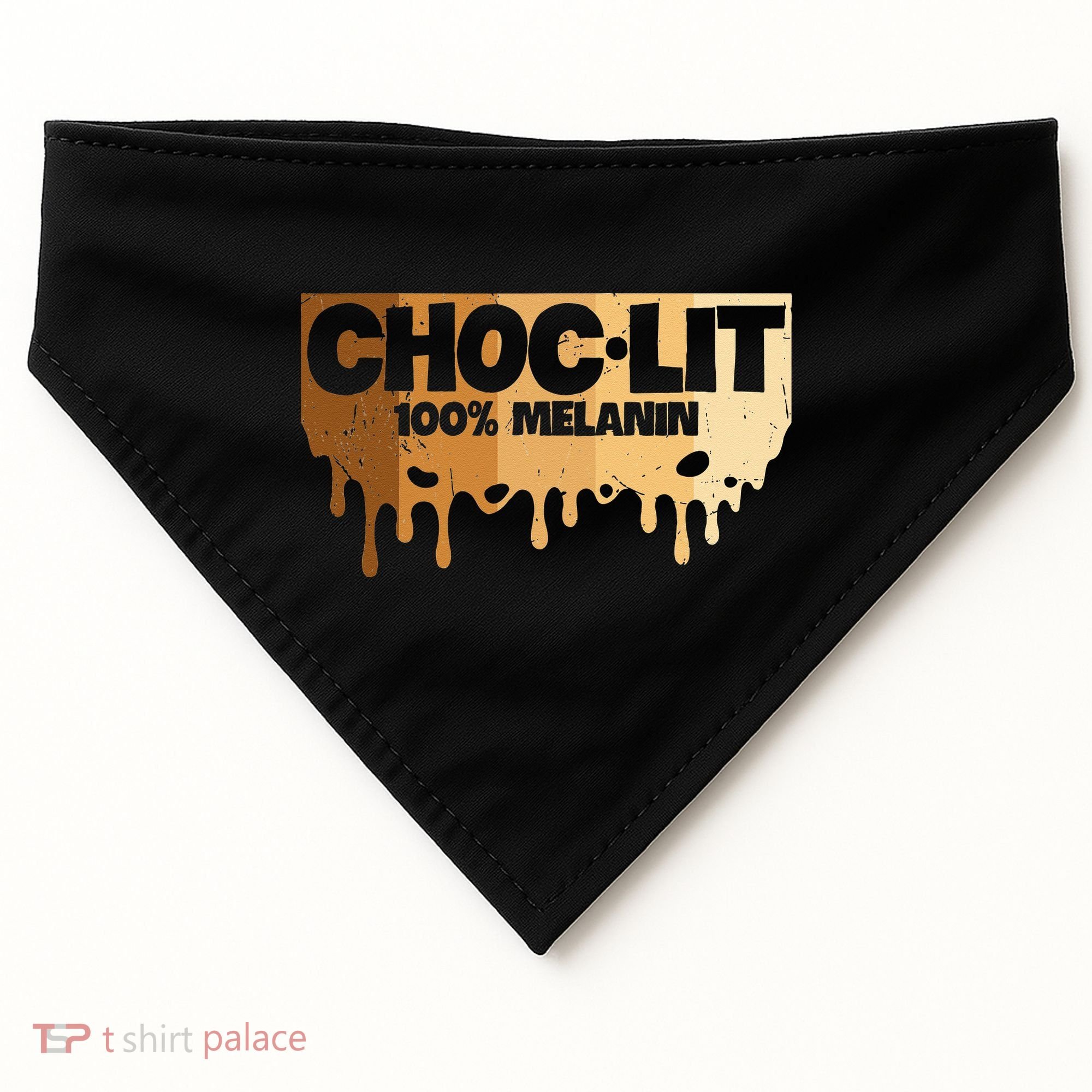 Choc Lit Melanin Queen African Afro Pride Black Historty USA-Made Doggie Bandana