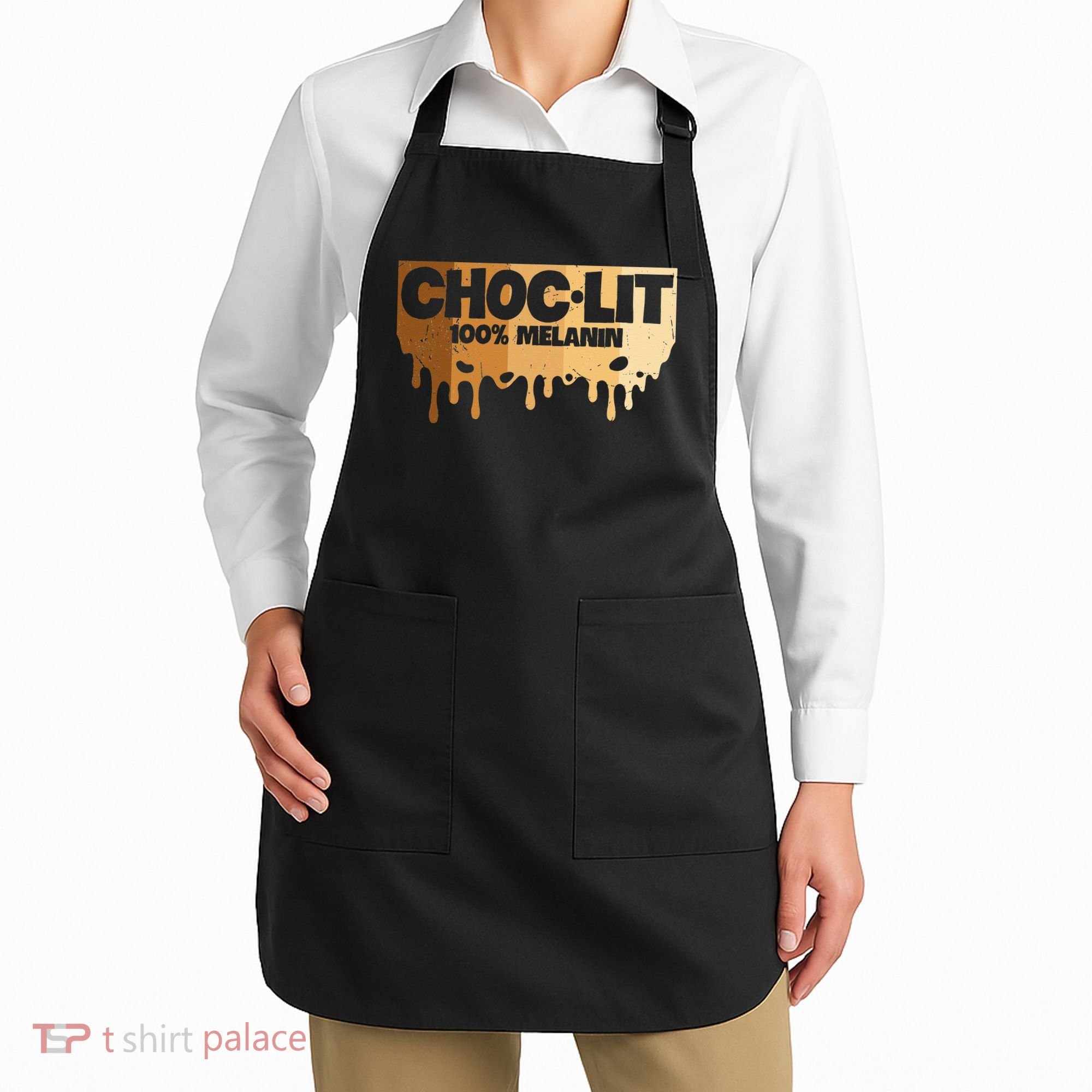 Choc Lit Melanin Queen African Afro Pride Black Historty Apron