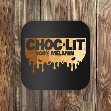 Choc Lit Melanin Queen African Afro Pride Black Historty Coaster