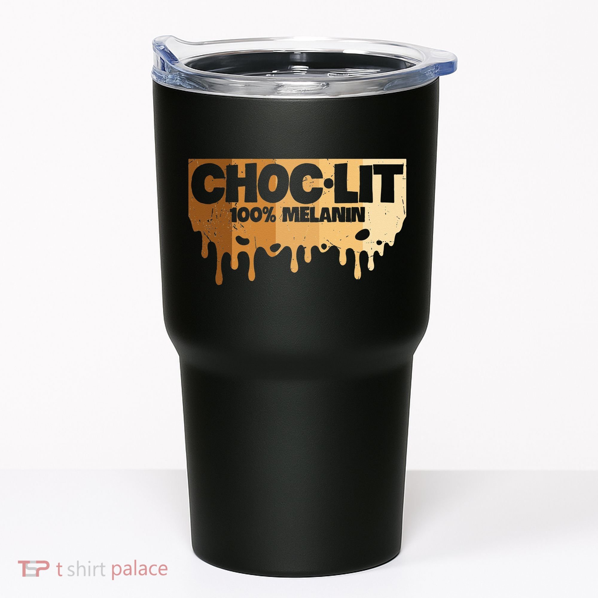 Choc Lit Melanin Queen African Afro Pride Black Historty Tumbler