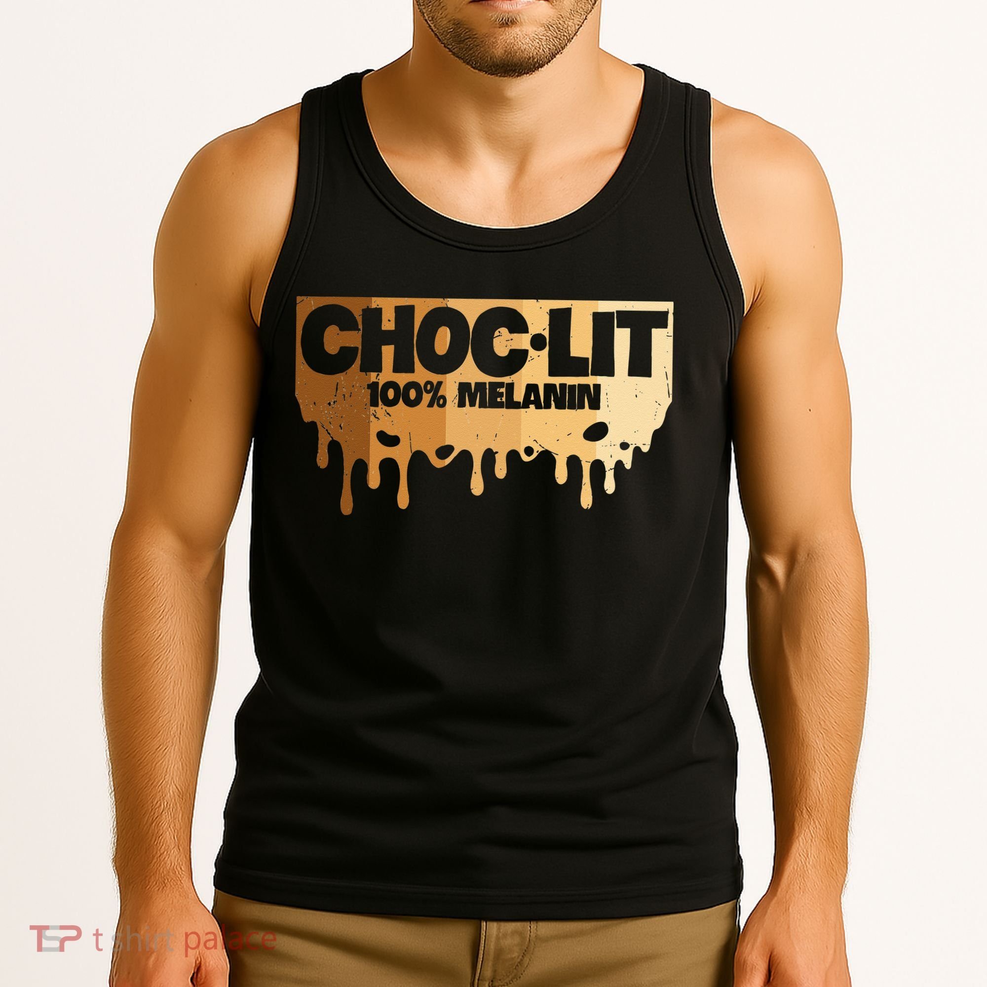 Choc Lit Melanin Queen African Afro Pride Black Historty Tank Top