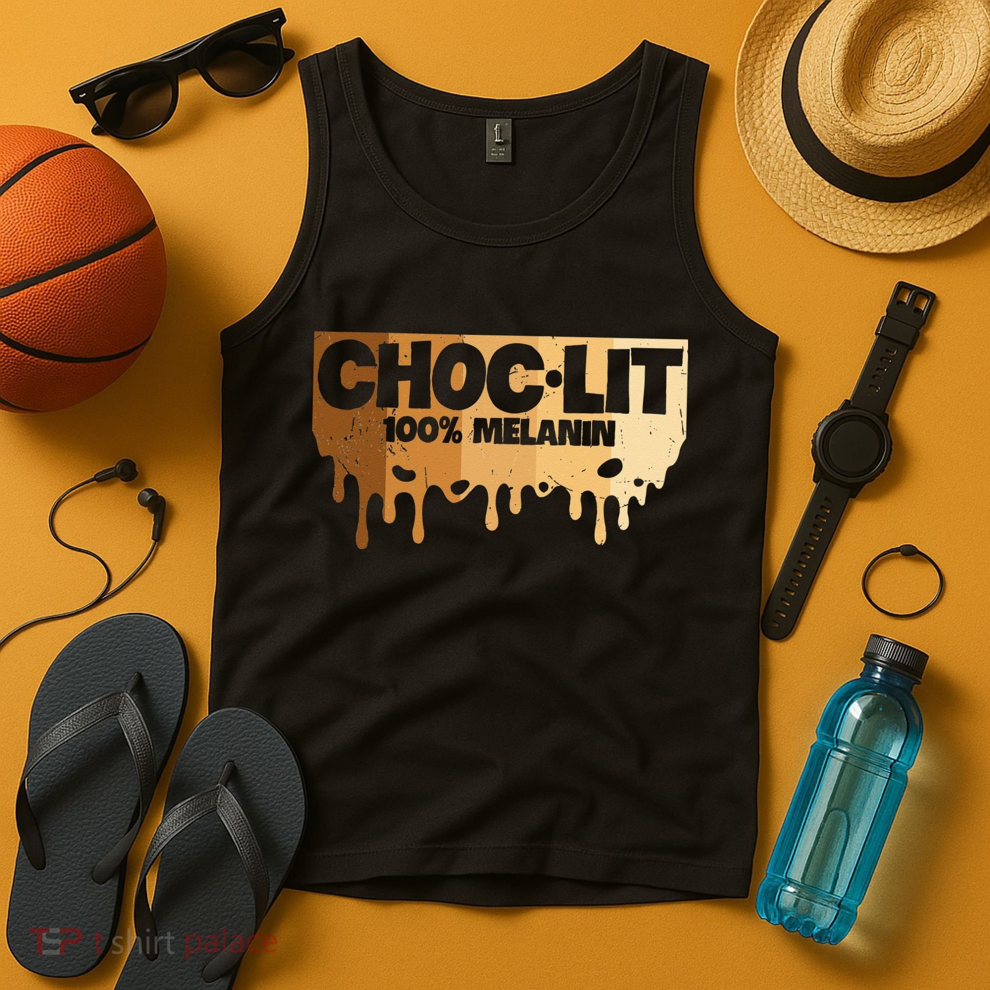 Choc Lit Melanin Queen African Afro Pride Black Historty Tank Top