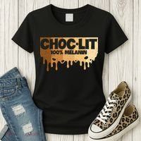 Choc Lit Melanin Queen African Afro Pride Black Historty Women's T-Shirt thumb 3
