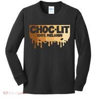 Choc Lit Melanin Queen African Afro Pride Black Historty Kids Long Sleeve Shirt thumb 0