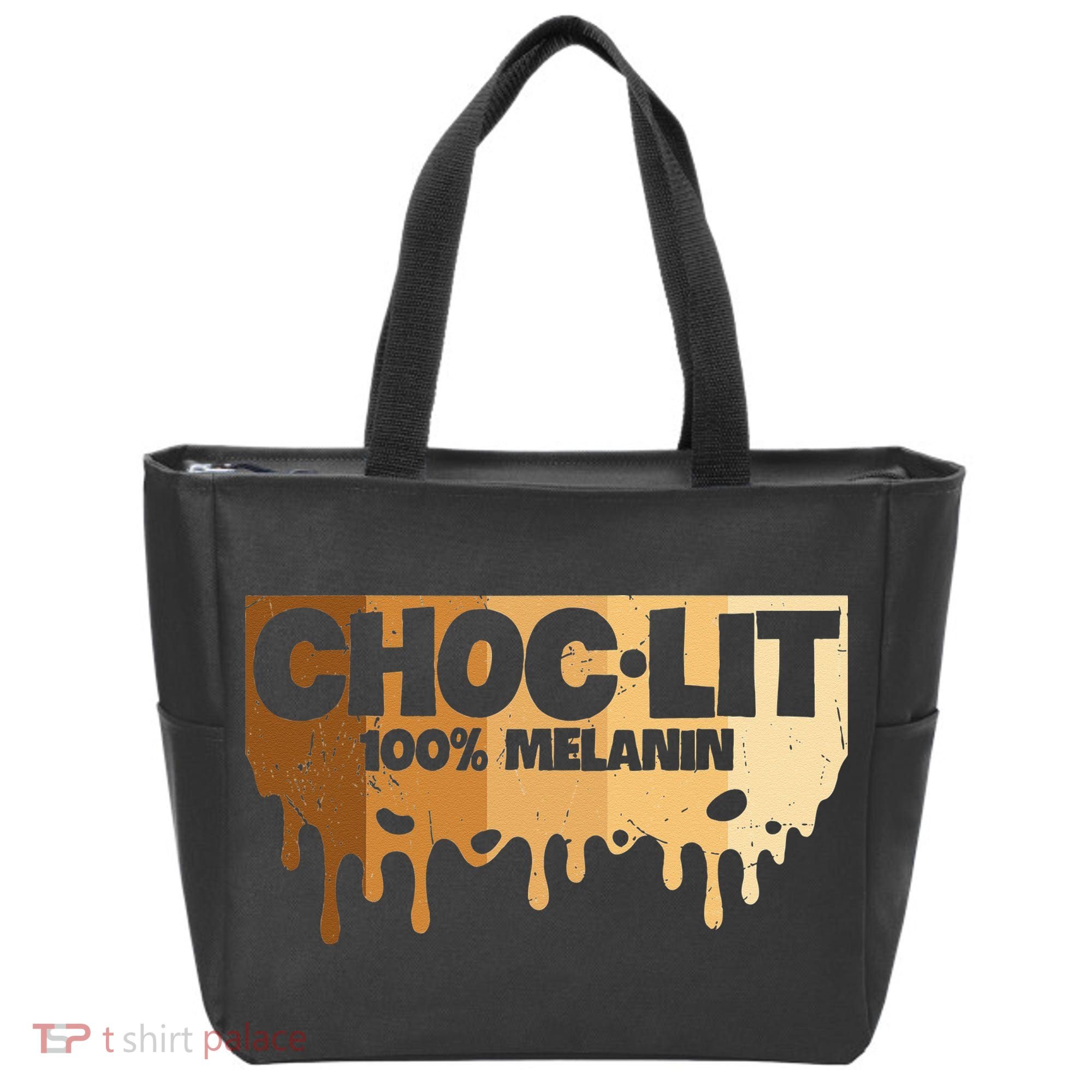 Choc Lit Melanin Queen African Afro Pride Black Historty Tote Bag