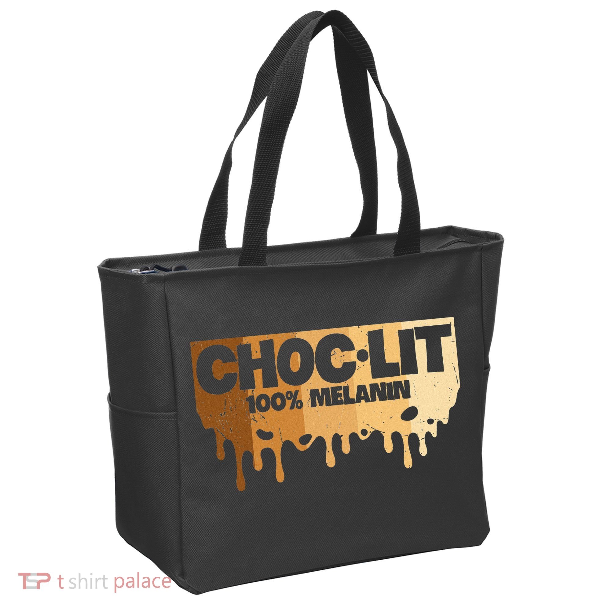 Choc Lit Melanin Queen African Afro Pride Black Historty Tote Bag