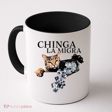 Chinga La Migra Cat Anti ICE Coffee Mug