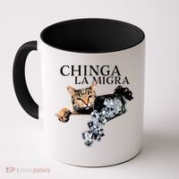 Chinga La Migra Cat Anti ICE Coffee Mug thumb 0