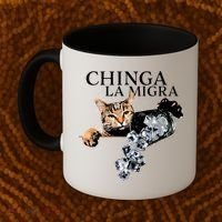 Chinga La Migra Cat Anti ICE Coffee Mug thumb 2