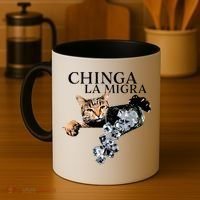 Chinga La Migra Cat Anti ICE Coffee Mug thumb 4