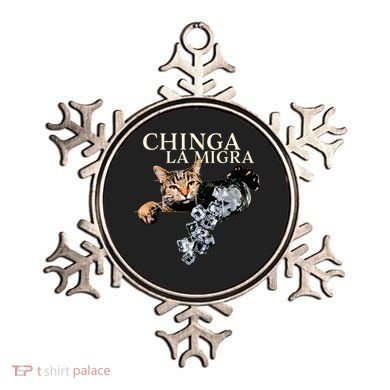 Chinga La Migra Cat Anti ICE Ornament