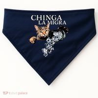 Chinga La Migra Cat Anti ICE USA-Made Doggie Bandana thumb 0