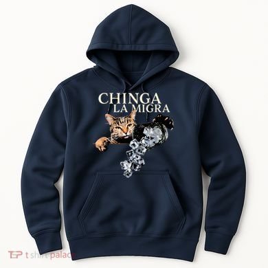 Chinga La Migra Cat Anti ICE Hoodie