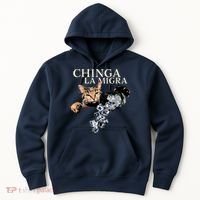 Chinga La Migra Cat Anti ICE Hoodie thumb 0