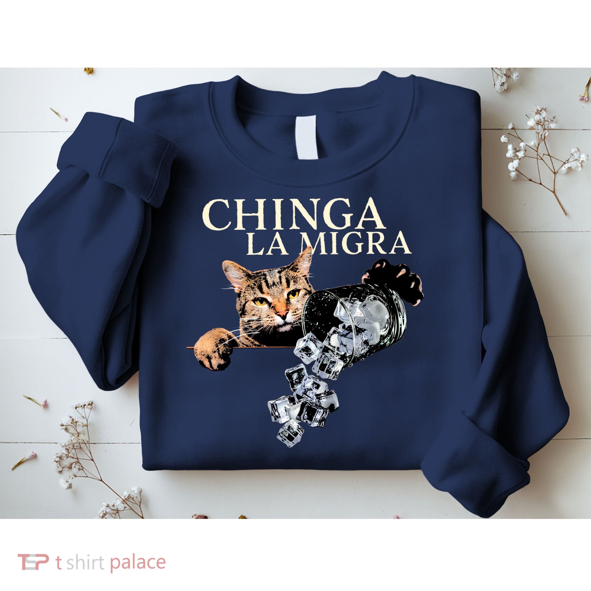 Chinga La Migra Cat Anti ICE Sweatshirt