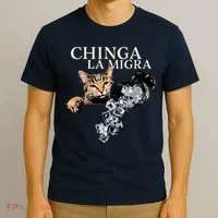 Chinga La Migra Cat Anti ICE T-Shirt thumb 3