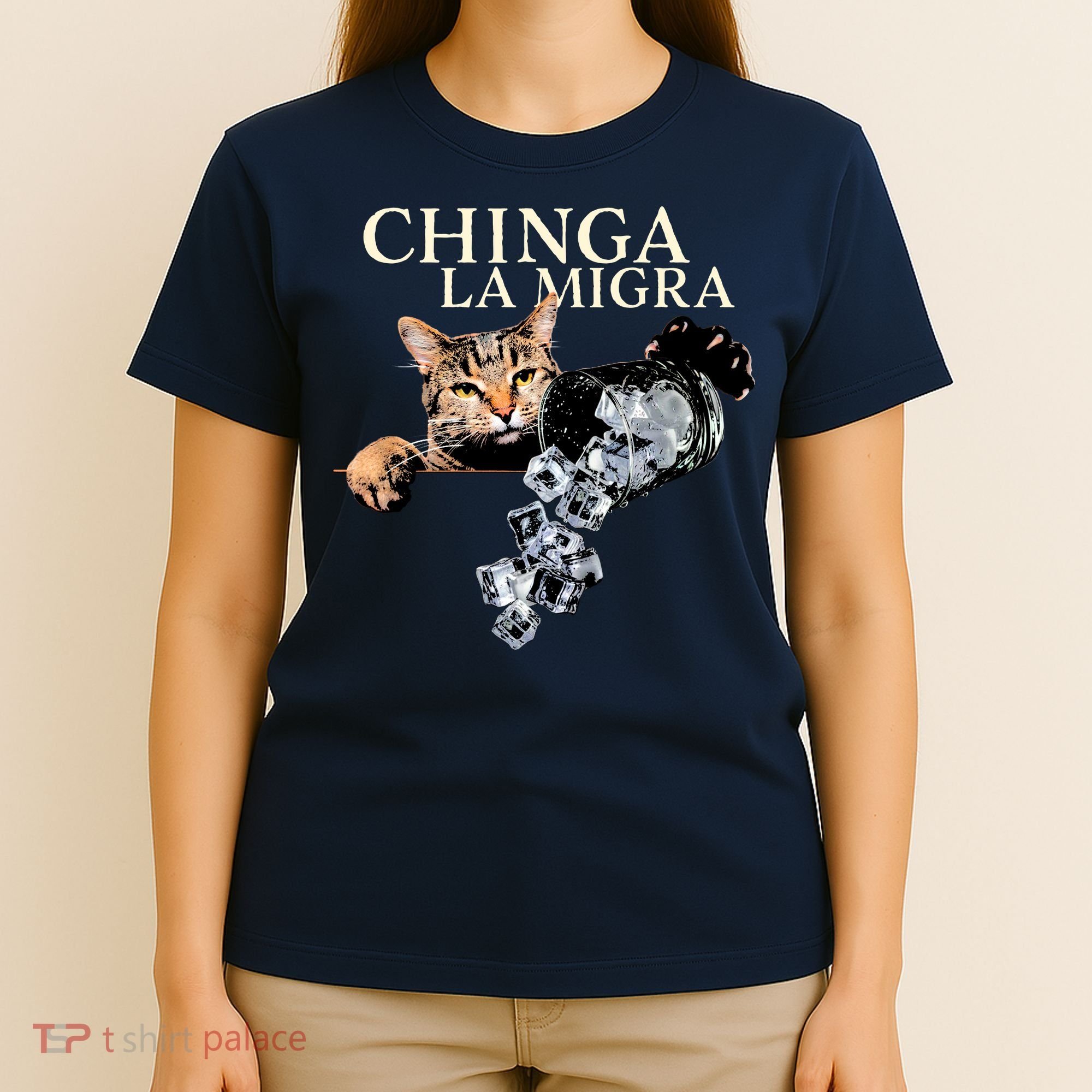 Chinga La Migra Cat Anti ICE T-Shirt