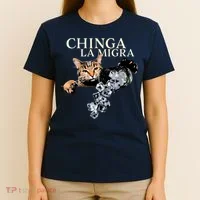 Chinga La Migra Cat Anti ICE T-Shirt thumb 4