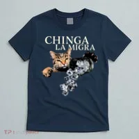 Chinga La Migra Cat Anti ICE T-Shirt thumb 5