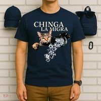 Chinga La Migra Cat Anti ICE T-Shirt thumb 6